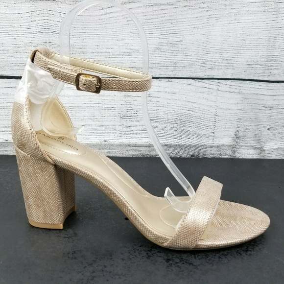 Bandolino Shoes - NEW Bandolino Ankle Strap Heeled Sandal Gold 9M